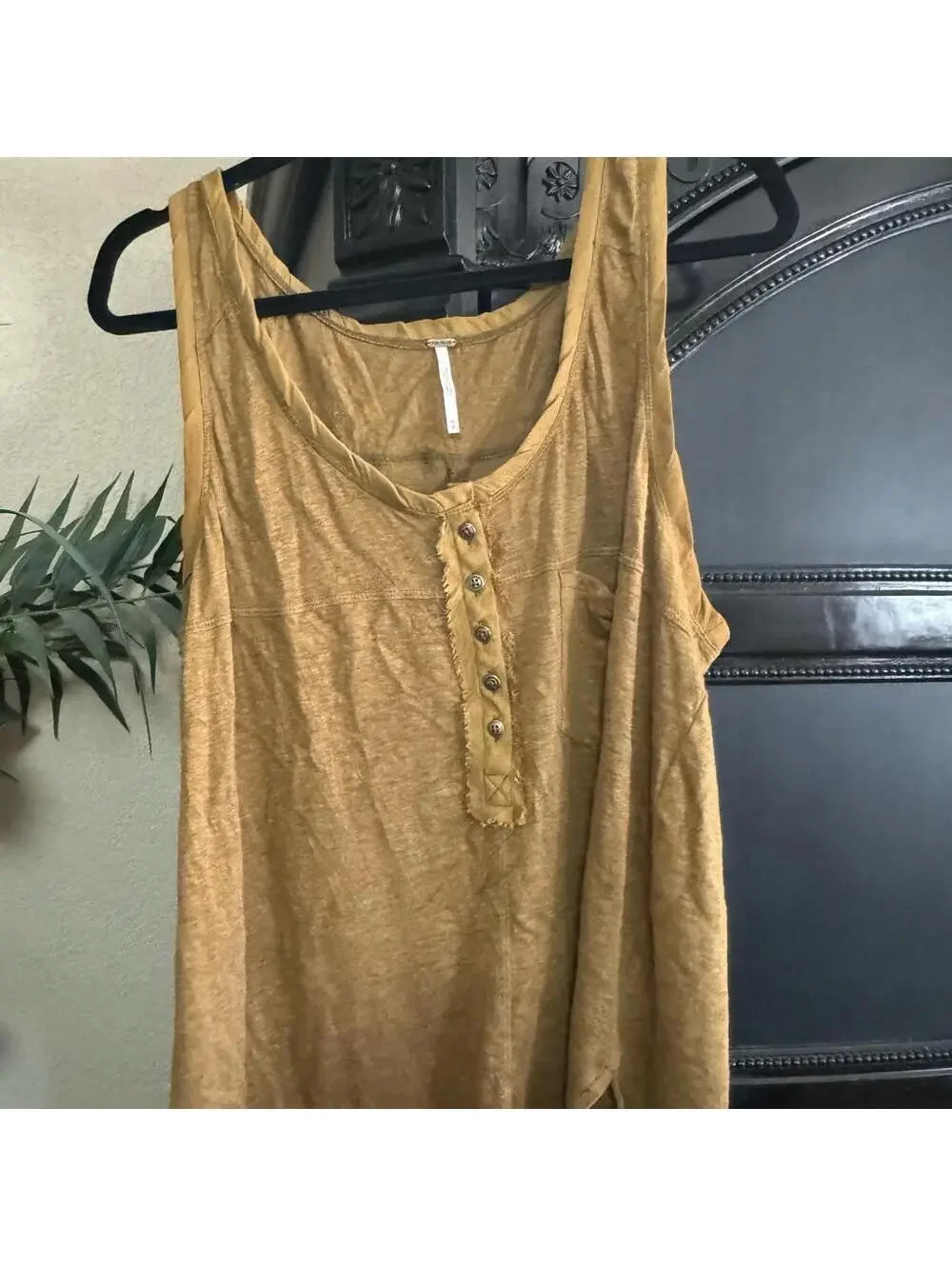Free People tank in mustard color
